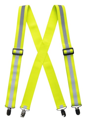 Portwest HV56 Hi-Vis Trousers Braces Yellow