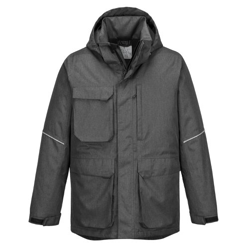 Portwest KX360 KX3 Parka Jacket Grey Marl L
