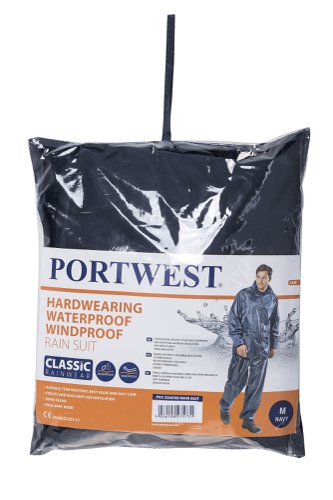 Portwest L440 Essentials Rainsuit (2 Piece Suit) Navy XXXL