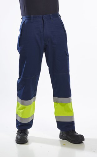 Portwest Hi Vis Modaflame Trousers S Yellow/Navy