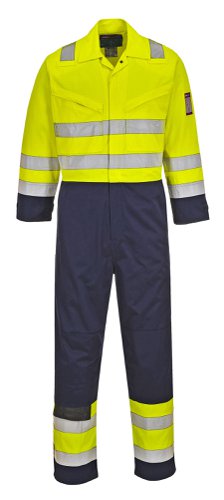 Portwest MV28 Hi-Vis Modaflame Coverall Yellow/Navy Tall L