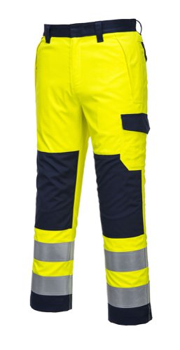 Portwest Hi Vis Modaflame Trousers L Yellow/Navy