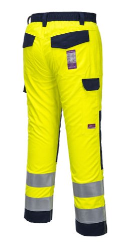 Portwest Hi Vis Modaflame Trousers L Yellow/Navy