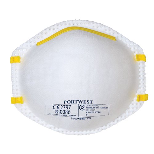 Portwest P100 FFP1 Respirator (Pk20) White