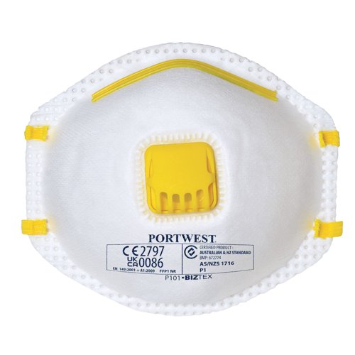 Portwest P101 FFP1 Valved Respirator (Pk10) White