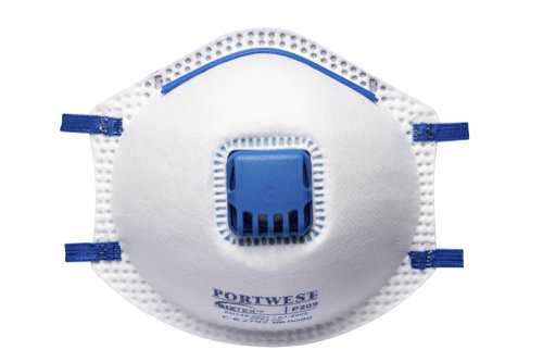 Portwest P209 FFP2 Valved Respirator - Blister Pack(Pk3) White