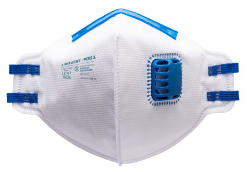 Portwest P251 FFP2 Valved Fold Flat Respirator (Pk20) White