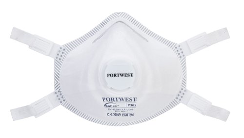 Portwest P305 FFP3 Premium Dolomite Respirator (Pk5) White