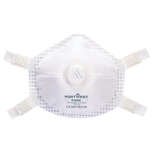 Portwest P306 FFP3 Ultimate Valved Reusable Respirator (Pk5) White