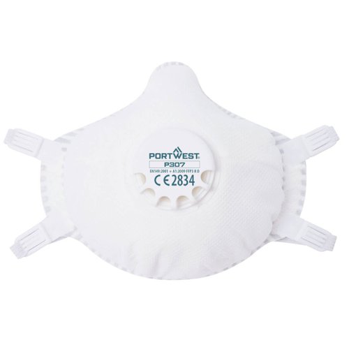 Portwest P307 FFP3 Ultimate Reusable Compact Respirator (Pk5) White