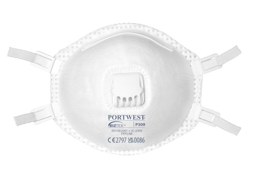 Portwest P309 FFP3 Valved Respirator - Blister Pack (Pk2) White