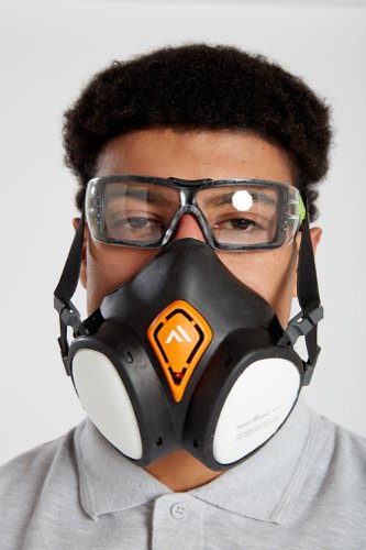 Portwest P440 A2P3 Ready to use Half Mask Black Respirators P440BKR