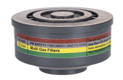 Portwest P920 ABEK1 Gas Filter Special Thread Connection (Pk4) Grey