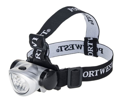 Portwest PA50 LED Head Light Silver Torches PA50SIR