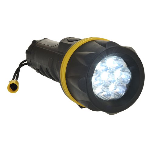 Portwest PA60 7 LED Rubber Torch Yellow/Black