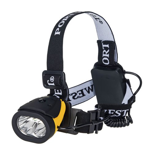 Portwest PA63 Dual Power Head Light Yellow/Black Torches PA63YBR