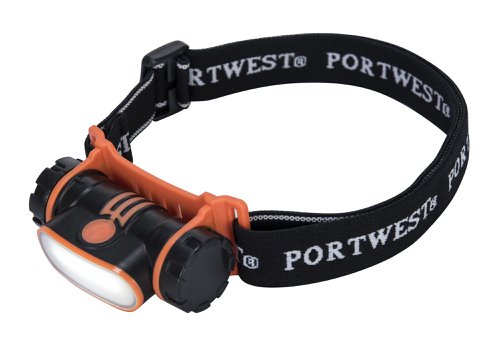 Portwest PA70 USB Rechargeable LED Head Light Black