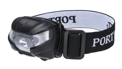 Portwest PA71 USB Rechargeable Head Light Black Torches PA71BKR