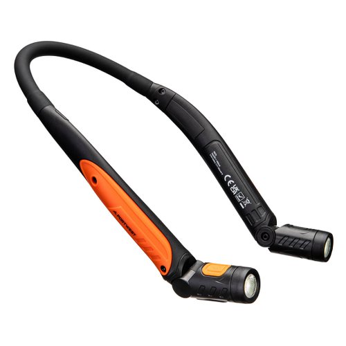 Portwest PA73 USB Rechargeable LED Neck Light Black/Orange