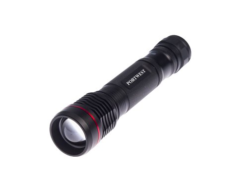 Portwest PA75 USB Rechargeable Torch Black Torches PA75BKR