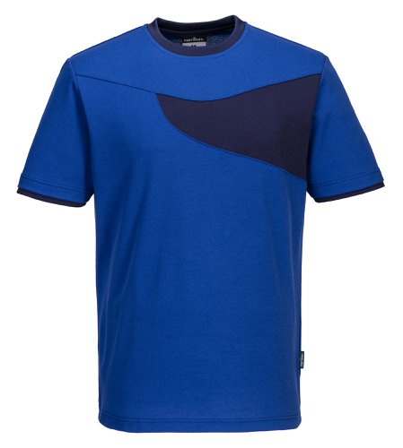 Portwest PW211 PW2 Cotton Comfort T-Shirt S/S Royal/Navy XL Polo Shirts and T-Shirts PW211RNAXL