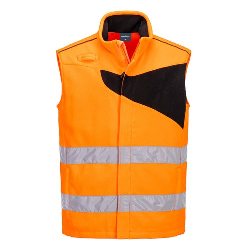 Portwest PW231 PW2 Hi-Vis Fleece Bodywarmer Orange/Black 4XL