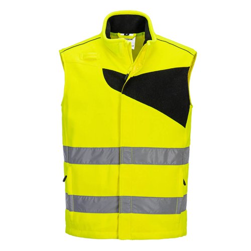 Portwest PW231 PW2 Hi-Vis Fleece Bodywarmer Yellow/Black 4XL