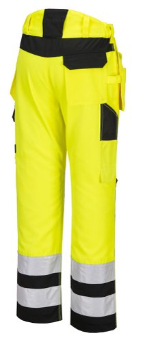 Portwest PW242 PW2 Hi-Vis Holster Pocket Trousers Yellow/Black 30