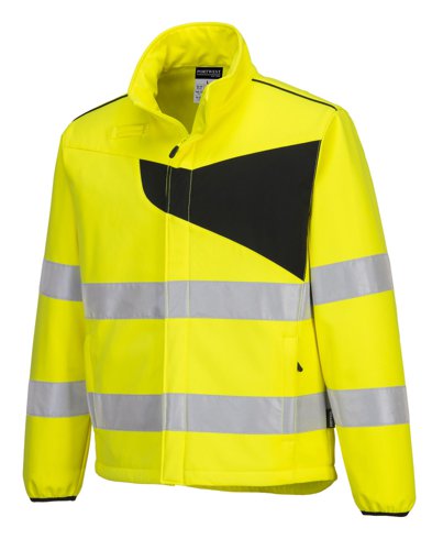 Portwest PW2 Hi Vis Softshell 2L 3XL Yellow/Blk | POW35857 | Portwest