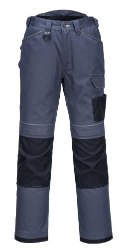 Portwest PW304 PW3 Lightweight Stretch Trousers Zoom Grey/Black 32