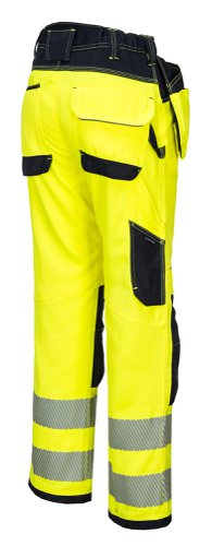 Portwest PW3 Hi Vis Stretch Holster Pocket Trousers 28 Yellow/Blk