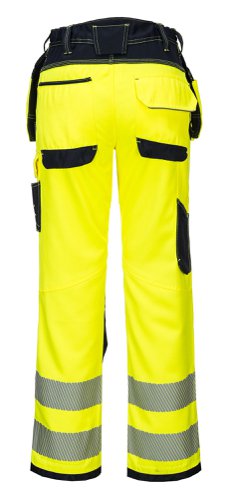 Portwest PW3 Hi Vis Stretch Holster Pocket Trousers 36 Yellow/Blk