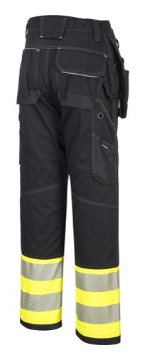 Portwest PW3 Hi Vis Class 1 Holster Pocket Trousers 34 Yellow/Blk