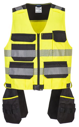 Portwest PW308 PW3 Hi-Vis Class 1 Tool Vest Yellow/Black