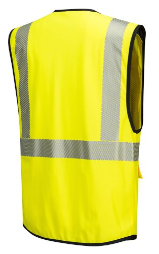 Portwest PW3 Hi Vis Executive Vest XL Yellow/Blk (Pack of 10)