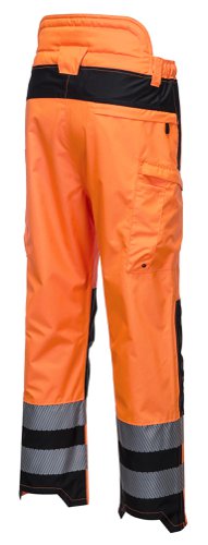 Portwest PW3 Hi Vis Extreme Rain Trousers M Orange/Blk