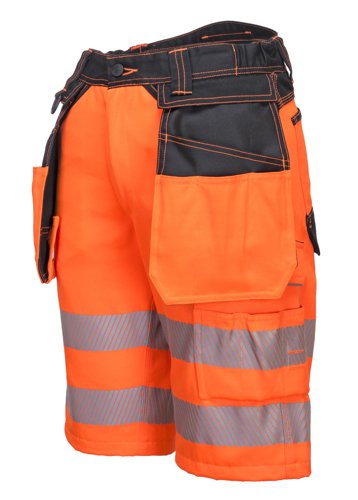 PW3 HiVis Holster Shorts Orange/Black 34R