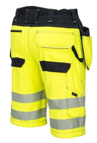 PW3 HiVis Holster Shorts Yellow/Black 34R