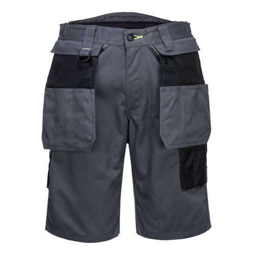 Portwest PW345 PW3 Holster Work Shorts Zoom Grey/Black 30