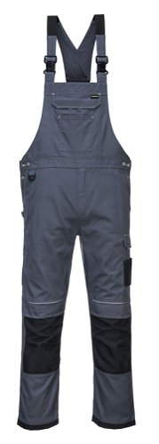 Portwest PW346 PW3 Work Bib and Brace Zoom Grey/Black L