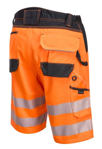 Portwest PW348 PW3 Hi-Vis Shorts Orange/Black 30