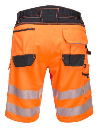 Portwest PW348 PW3 Hi-Vis Shorts Orange/Black 30