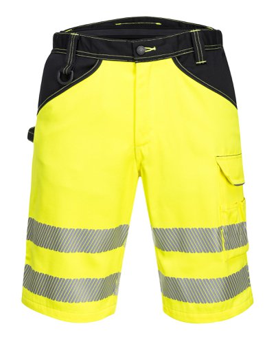 Portwest PW348 PW3 Hi-Vis Shorts Yellow/Black 38