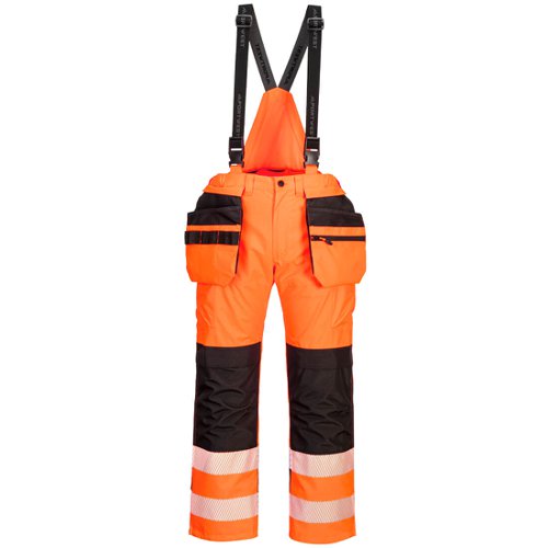 Portwest PW356 PW3 Hi-Vis Rain Trousers Orange/Black L