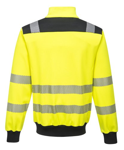 Portwest PW3 Hi Vis Zip Sweatshirt 2XL Yellow/Blk