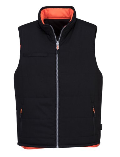 Portwest PW3 Hi Vis Reversible Bodywarmer L Orange/Blk