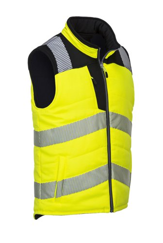 Portwest PW3 Hi Vis Reversible Bodywarmer L Yellow/Blk