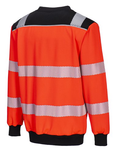 Portwest PW3 Hi Vis Sweatshirt 4XL Red/Blk