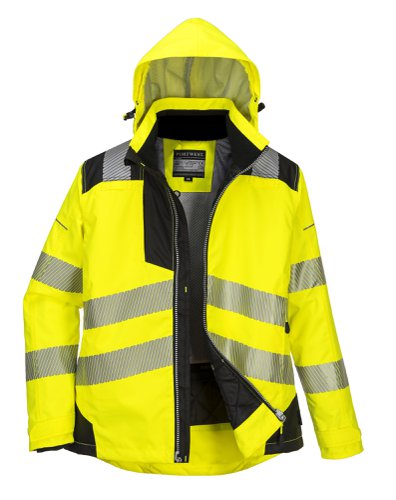 Portwest PW382 PW3 Hi-Vis Women's Winter Jacket Yellow/Black L