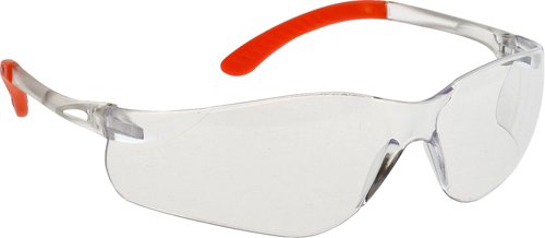 Portwest PW38 Pan View Spectacles Clear/Orange